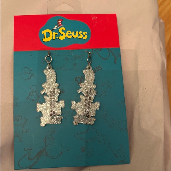 Dr. Seuss Red and Blue Cat in the Hat Earrings - Picture 3 of 3